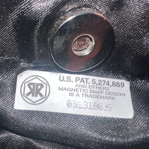 Vintage Inspired Black Satin Tote with Feather Trim - Picture 2 of 4